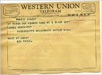 Ade Poole to James Meredith (3 October 1962)