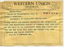 William R. Edmondson, M.D. to James H. Meredith (3 October 1962)