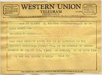 Dr. and Mrs. George W. Hill to James Meredith (Undated)