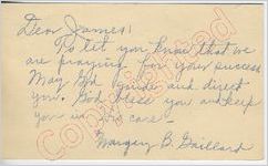 Margery B. Gaillard to "Dear James" (28 September 1962)
