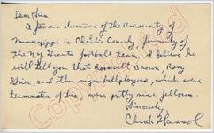 Chuck Hassol to "Dear Sirs" (Undated)