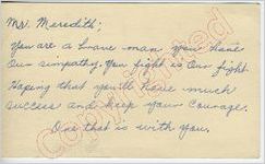 "One that is with you." to Mr. Meredith (1 October 1962)