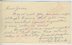 Carolyn Edwards to "Dear James" (27 September 1962)