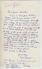 Inge Madsen to "Dear James Meredith" (Undated)