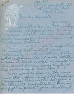Mary Cassidy to Mr. Meredith (3 October 1962)