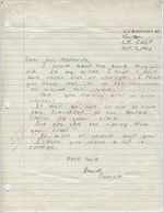 David Pearce to Mr. Meredith (3 October 1962)