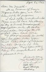 Miss. Ernestine Cofield to Mr. Meredith (30 September 1962)