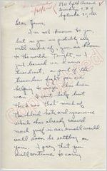 Richard Panelieance to James (30 September 1962)