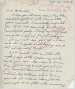 Barbara Arnold to Mr. Meredith (30 September 1962)