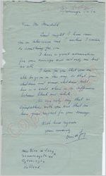 Mrs. Dien de Jong to Mr. Meredith (1 October 1962)