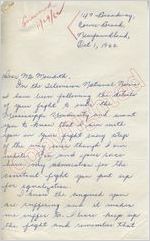 Anita Gabriel to Mr. Meredith (1 October 1962)