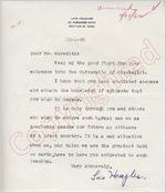 Lois Heagler to Mr. Meredith (1 October 1962)