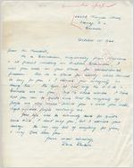Rena to Mr. Meredith (1 October 1962)