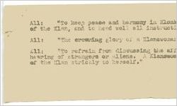 Broadside. "Women of the Ku Klux Klan Kreed (Original Creed Revised)"
