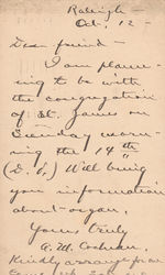 Box 6, Folder 5: Postcard from Q. W. Cochran