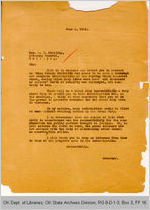 Letter Governor James B. A. Robertson to S. P. Freeling, Attorney General, 1921 June 3