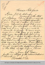 Letter C. J. Greer, Rosedale, Oklahoma to Governor James B. A. Robertson, 1921 June 6