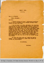 Letter Governor James B. A. Robertson to E. B. Howard, Tulsa, 1921 August 23