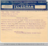 Telegram Rev. M. A. N. Shaw, President Colored National Equal Rights League to Governor James B. A. Robertson, 1921 June 2