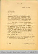 Letter Assistant County Attorney to Bert Martin, Attorney, Denver, Colorado, 1921 October 19