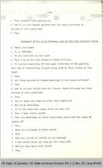 Statement J. A. Newsome, Attorney General Civil Case No. 1062