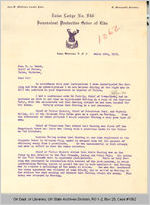 Letter Special Officer to E. L. Lucas, Chief of Police, 30 March 1917