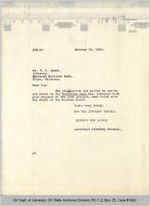 Letter Assistant Attorney General to T. J. Leahy, 1923 October 15