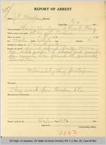 Report of Arrest Charlie Burleson and Evert Ray, 1921 June 2