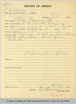 Report of Arrest Ella Freemouth, 1921 June 5