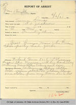 Report of Arrest Simon Luna, 1921 June 6