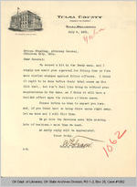 Letter W. E. Seaver to S. P. Freeling, Attorney General, 1921 July 5