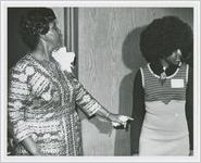 [Barbara Jordan Speaking to Guest]