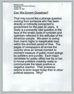 Can We Govern Ourselves?