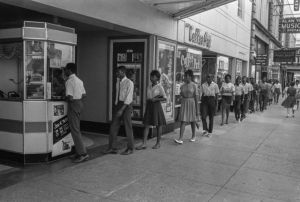 Civil rights demonstration at the Carolina Theater