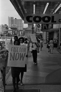 Civil rights protesters on Main Street