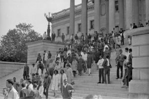 South Carolina State College students protest at the State House