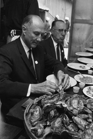 Sen. Strom Thurmond and Sen. Edgar A. Brown at an Oyster Roast and Shrimp Boil at Hane Cannery