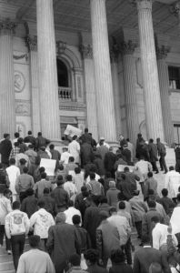 South Carolina State College students protest at the State House
