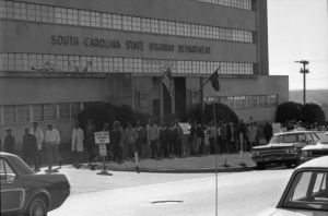 Protest march outside the South Carolina Highway Department
