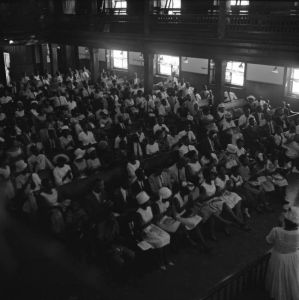 Civil rights rally at Morris Street Baptist Church