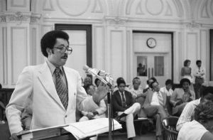 Washington Heights residents at Columbia City Council meeting