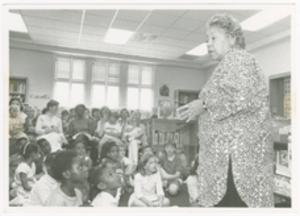 Photograph, Augusta Baker Talking to Children