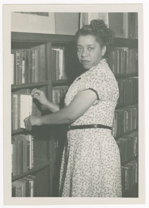 Photograph, Augusta Baker Posing for Photo