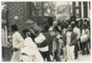 Candid Photograph of Augusta Baker with Schoolchildren