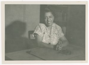 Photograph, Augusta Baker Posing for Photo