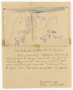Correspondence, Children's Artwork, circa 1953, Homebound Children