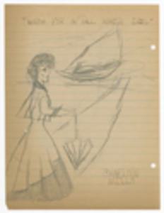Correspondence, Children's Artwork, circa 1953, Tall White Sail