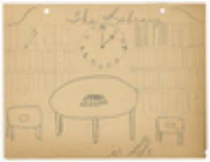 Correspondence, Children's Artwork, circa 1953, Library