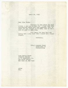 Letter, 1955, Augusta Baker to Eunice Blake