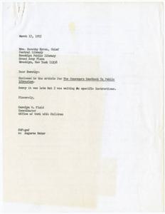 Essay, 1975, Services and Materials for Children by Carolyn W. Field